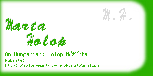 marta holop business card